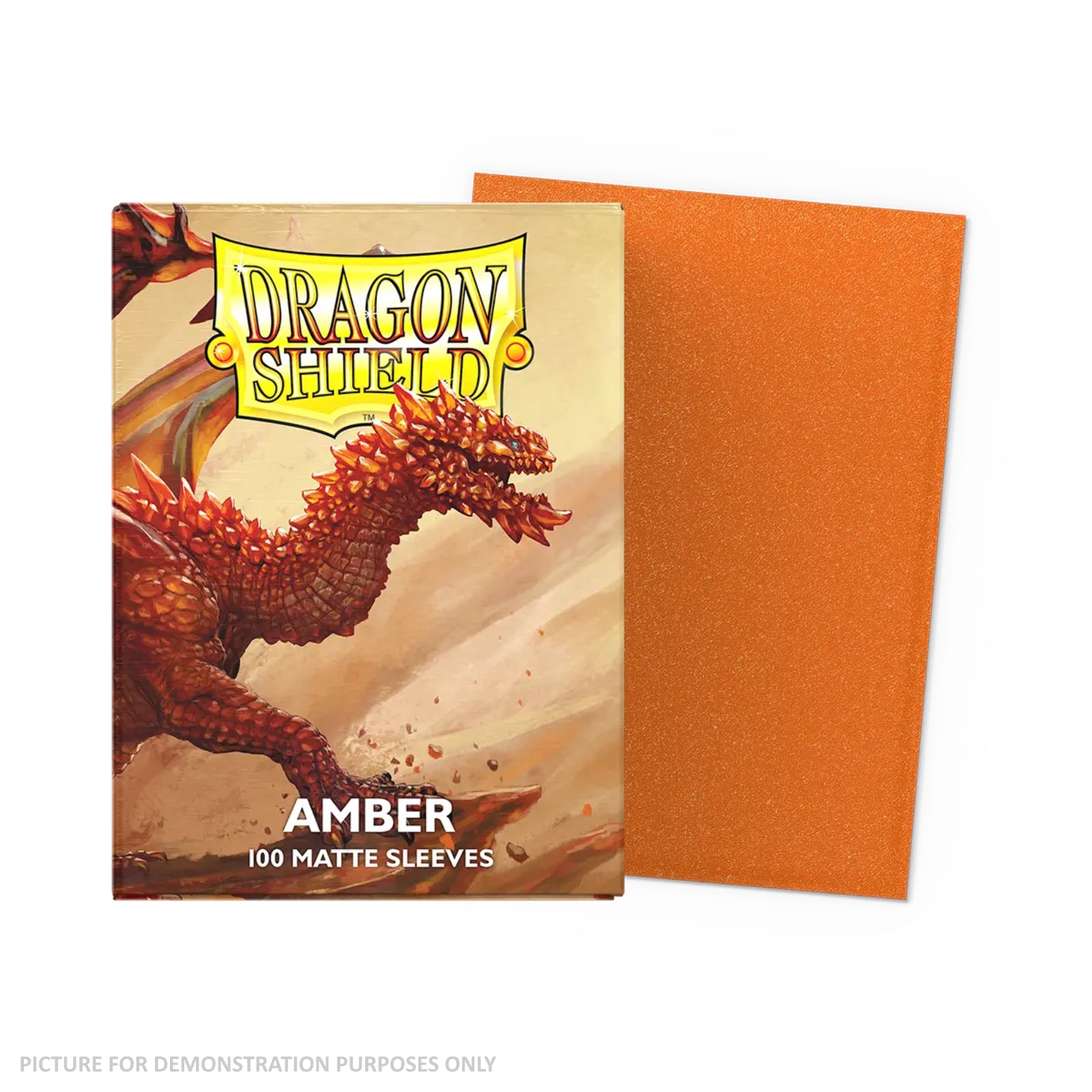 Dragon Shield 100 Standard Size Card Sleeves – Matte – Amber